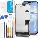 for iPhone 16 Pro LCD Screen Replacement [Similar Size Notch+Sensor Cable,incell] 3D Touch LCD Display 6.3" Touch Digitizer Screen Assembly A3293, A3083, A3292, A3294 with Repair Tools