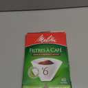 Melitta #4 Cone Coffee Filters, White, 40 Total Filters Count -