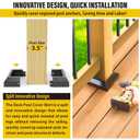 2Pack 3.5"x 3.5" Aluminum Deck Post Base Cover, Split Post Cover Skirts for Deck RailingsStairsPorches Black