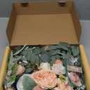 Faux Flower Swag Set of 2 for Wedding Welcome Signs Floral Swag Wedding Reception Ceremony Signs Decor (Champagne & Pink)