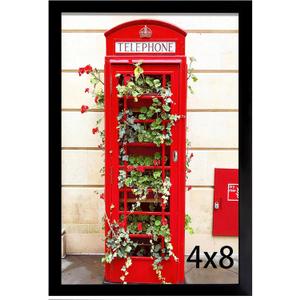 SESEAT 4x8 Picture Frame Black, Photo Frames for Desk or Wall Gallery Display, 1 Pack