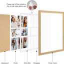 13x17 Collage Frame with 8 Openings 4X6 Pictures, Multiple Picture Frame with Mat, Wall or Tabletop Decor, Natural Wood Grain,2 Pack