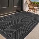 Color&Geometry Outdoor Door Mat for Front Home Entrance Outside Entry Entryway Patio Waterproof Heavy Duty Doormat Welcome Matt - 48"x72" Grey