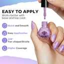 2 x modelones Nail Polish Set, 6 Colors 2025 Baby Blue Purple Nail Polish Set Shimmer Glitter Sliver Fast Drying Mini Nail Lacquer Kit Finger Manicure DIY Nail Art Home Salon Gift for Women Girl