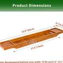 VaeFae Teak Bathtub Tray, Wooden Bath Caddy for Bathtub, Bath Tub Wood Table for Tub