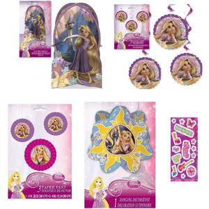 Unique Rapunzel Tangled Princess Birthday Party Supplies Bundle Pack includes 8 Piece Decoration Set