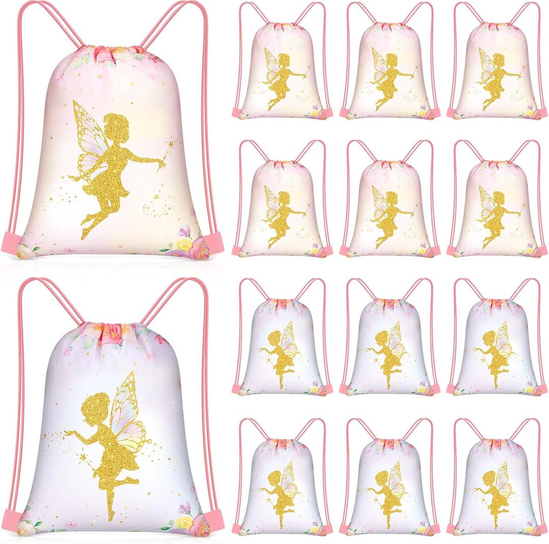 Censen 24 Pcs Flower Fairy Drawstring Bags Set Bulk 12 x 10 Inch Candy Treat Goody Waterproof Beach Bags for Kids Flower Fairy Themed Party Birthday Party Favor Supplies Censen 24 Pcs Flower Fairy Drawstring Bags Set Bulk 12 x 10 Inch Candy Treat Goody Waterproof Beach Bags for Kids Flower Fairy Themed Party Birthday Party Favor Supplies