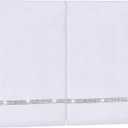 2 Pcs White Sparkling Hand Towels with Rhinestones for Bathroom 100% Cotton Glitter Soft Elegant Hand Bath Towels Absorbent Machine Washable for Spa Yoga Hotel Sport, 29.5" x 13.8"