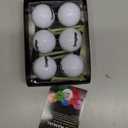 KINGTOP Upgraded Glow in The Dark Golf Balls - Super Bright Light Up LED Golf Ball - with Glow Golf Tees and Storage Bag - Fun Night Golfing Gift for Men and Women | Backyard Putting Greens (Classic Glow- Single Color- Impact Activated- 6Pack)