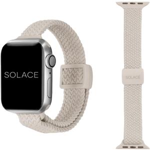 Solace Bands Slim Imperium Adapt Adjustable Nylon Braided Watch Band - Compatible w/All Apple Watches - Solace Apple Watch Bands for Women & Men - Smart Watches Band Series 11 10 9 8 7-1 SE (44/45/46/49MM, Sand)