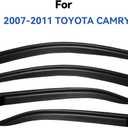Window Visors Rain Guards for 2007 2008 2009 2010 2011 Toyota Camry, Out-Channel Window Vent Wind Deflectors Visors Shades for 07-11 Camry
