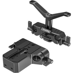 SMALLRIG Camera Base Plate Kit with 15mm LWS Rod Rail Clamp, 15mm Lens Support for Sony A6500 A6600 A6300, for Canon R5 R6, for Sony A7SIII / A7III, Both for Cameras & Cages - 4959