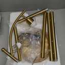 Gold Floor Lamp for Living Room with Remote,Unique Vintage Standing Tall Lamp,Mid Century Modern Floor Lamps Arc Glass Floor Lamps for Office Corner