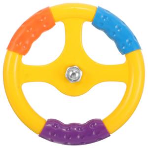 Toyvian Steering Wheel Toy: Plastic Steering Wheel for Bumper Cars, Baby Driving Toy with Screw, Simulated Driving Experience for Bumper, Racing, Rocking, Infant Car(Yellow)