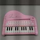 Love&Mini Pink Piano Toys for 1+Years Old Girls First Birthday Gifts Toddler Piano Music Toy Instruments with 24 Keys and Microphone