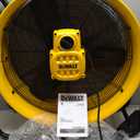 DEWALT DXF2490 High Velocity Fan, Floor Fans, 24 Inch Large Electric Metal Rotating Industrial Fan with 360 Adjustable Tilt & Large Wheel, Drum Fans for Outdoor and Warehouse, Yellow