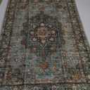 Washable Oriental Area Rug - 2x3 Rugs for Living Room Soft Carpet for Bedroom Waterproof Floral Distressed Indoor Stain Resistant Non-Shedding Floor Carpets 