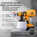 DTEZTECH Paint Sprayer for Dewalt 20V MAX Battery, Cordless HVLP Handheld Spray Paint Gun, 200W Brushless Motor with Copper Nozzle, Adjustable Flow for Walls, Cabinets, Furniture & Fences (Tool Only)