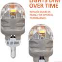 SYLVANIA - 921 T-16 W16W ZEVO LED White Bulb - Bright LED Bulb, Ideal for Interior Lighting - Map, Dome, Trunk, Cargo and License Plate (Contains 2 Bulbs)