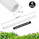 6Pcs 3/4 Inch PVC Pipe 17" Long Sch40 Industrial Pipes for Home DIY, Greenhouse, Garden, Farm, Workshop, Furniture Grade, White (0.75" x 17"L)