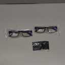 Gaoye +1.5 2-Pack of Reading Glasses - Blue-Light Filter, UV Protection - Readers with Rectangle Frames (Black)