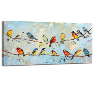 Canvas Large Wall Art for Living Room - Tree Bird Animal Pictures Nature Scenery Landscape - Flower Canvas - Nordic Minimalist Modern Artwork Prints - 60"x30