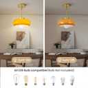 Yunnix Semi Flush Mount Ceiling Light, Gold Light Fixture, Mid-Century Modern Farmhouse Brown Glass Small Light Fixtures for Hallway, Bathroom, Kitchen, Bedroom, Living Room, Closet, Laundry (11 inch)