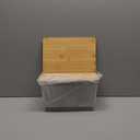 2 Pack Trash Bag Holder with Bamboo Lid, Stackable Trashbag Dispenser, Extra Large Garbage Bag Holder for Kitchen Laundry Room Under Sink Organization and Storage