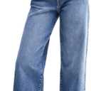 EMMIOL Womens Jeans Straight Leg,Mid-High Rise Baggy Denim Pants,Boyfriend Wide Leg,Loose Fit with Pocket,Runs Small; Size Up (Blue, L)