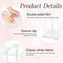 Ocmoiy 10x10x12Inch Clear Cake Box, 5 Pcs Tall Cake Boxes with Ribbon, Treat Transport Boxes for Wedding, Birthday, Party