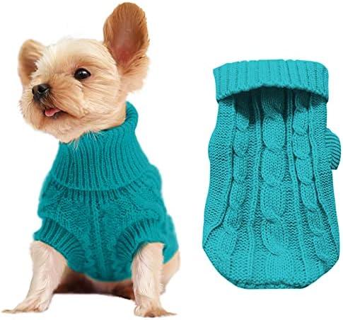 Dog Sweaters for Small Dogs, Pet Sweaters Classic Knitwear Winter Girl Boys Dog Clothes Chihuahua Coat Warm Puppy Costume Clothing Cute Doggie Sweater Apparel for Yorkie Christmas