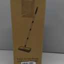 Scrub Brush with Long Handle, Floor Scrub Brush Squeegee Broom for Cleaning, 3 in 1 Shower Scrubber Floor Broom Squeegee for Concrete Tile Wall Deck Patio Grey (Gray)