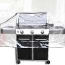 LAMINET Crystal Clear Heavy-Duty Waterproof Plastic Outdoor Furniture Cover - 60 Inches Gas Grill Cover - 3 Season Protection - Keep Rain, Snow & Debris Off! Premium Protection at Economy Price!