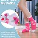 2 x Yebing Fuzzy Socks for Women Fluffy Slipper Winter Warm Cozy Plush Sleep Heart Gift Socks