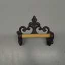 Antique Cast Iron Rustic Toilet Roll Holder Wall-Mounted Paper Holder Decor for Kitchen and Bathroom Without Lid
