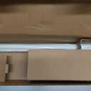 Ivilon Drapery Window Curtain Rod - Knob Design, 1 Inch Rod, 28 to 48 Inch. Ivory/White