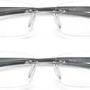 Bhigh 2 Pack Blue Light Blocking Reading Glasses Computer Gaming Black Red Mens Womens (black, 1, diopters)