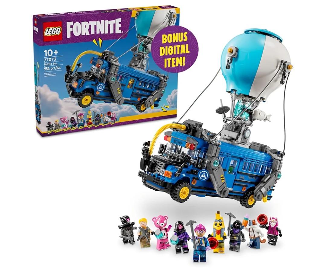 LEGO Fortnite Battle Bus Building Toy - Collectible Fortnite Toy for Kids, Boys & Girls, Ages 10+ - Pretend Play Set with 9 Minifigures from Video Game - Gift for Christmas - 77073