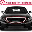C Class Grill Front Grille for Mercedes Benz C300 C200 C250 2015 2016 2017 2018 with Camera Model, NOT Fit for C63 AMG S Style Silver