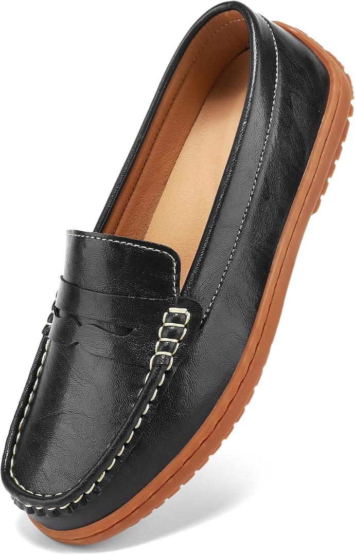 BEAUSEEN Women's Classic Handsewn Penny Loafers - Casual Slip On Moccasin Driving Shoes Lightweight Walking Flats Comfort Women Loafer Shoes