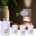 GEPLAD 4-Pack Motion Sensor Night Light, Plug into Wall Dusk to Dawn LED Nightlight, Auto On/Off, 3000K Soft White 100 Lumens, Rotatable Plug-in Design for Hallway, Staircase, Bathroom, Corridor