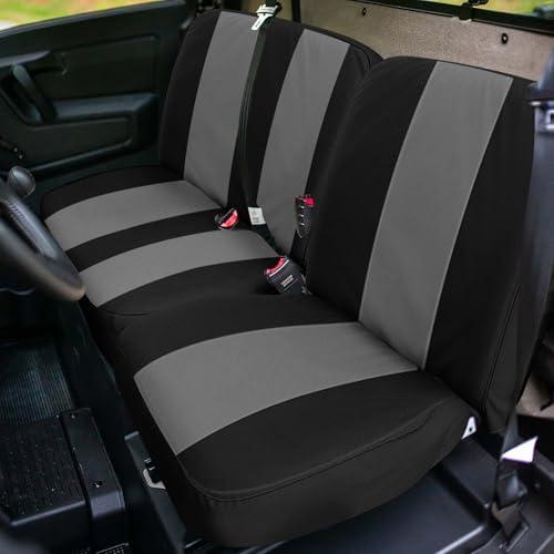SAPUBK Custom-fit Front Seat Covers Replacement for John Deere XUV 835/865, Driver and Passenger Knitted Fabric Composite Soft Foam Lining Airmesh Breathable Seat Cover