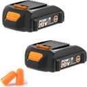 3600 mAh WA3525 20V Battery Replacement for Worx Battery 20V Power Share Max 20V Lithium-ion Battery Compatible with Worx 20V Battery WA3575 WA3520 WA3669 WG151s WG891 Leaf Blower Tools