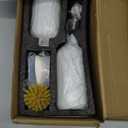 Dish Soap Dispenser Set for Kitchen 16oz Glass Bottle with Stainless Steel Pump, Instant Dry Tray, Perfect for Kitchen Decor and Bathroom Accessories, Womens Gifts for Christmas