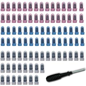 101 PCS Tire Repair Rubber Nail, 3 Size Vacuum Tire Repair Kits Spiral Rubber Screws, Fast Self-Service Tool for Car, Truck, Motorcycle, Tractor Tire Puncture Repair (Black)