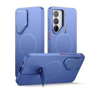 SURITCH for Samsung Galaxy S26 Phone Case, Magnetic Protective Cover with Camera Cover & Adjustable Metal Kickstand for Galaxy S26 -Starlight Blue