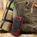 seacosmo Waterproof Case for Phone X Built in a Screen Protector, 360 Full Body Protective Cover, Military Grade Rugged Heavy Duty Shell, Shockproof Drop Resistant Defender, Red