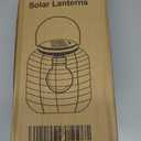 Hanging Solar Lanterns Outdoor Waterproof, 2 Pack Rattan Outdoor Lanterns, Outdoor Solar Hanging Lights, Lantern Lamp Decorations for Outside Yard Garden Pathway Porch Indoor Table Rattan Decor