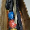35" Six Player Croquet Set, Deluxe [Annatto Retro Style] Croquet Set with Wooden Mallets/Colored Ball/Wickets/Stakes for Adults/Teens/Family-Perfect for Lawn/Backyard Game/Park