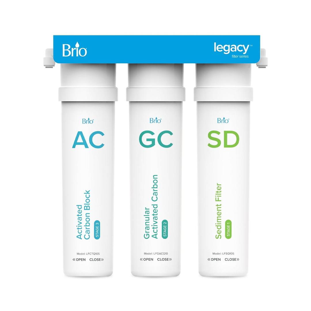 Brio 3-Stage Water Filter Replacement Kit - for Reverse Osmosis Filters